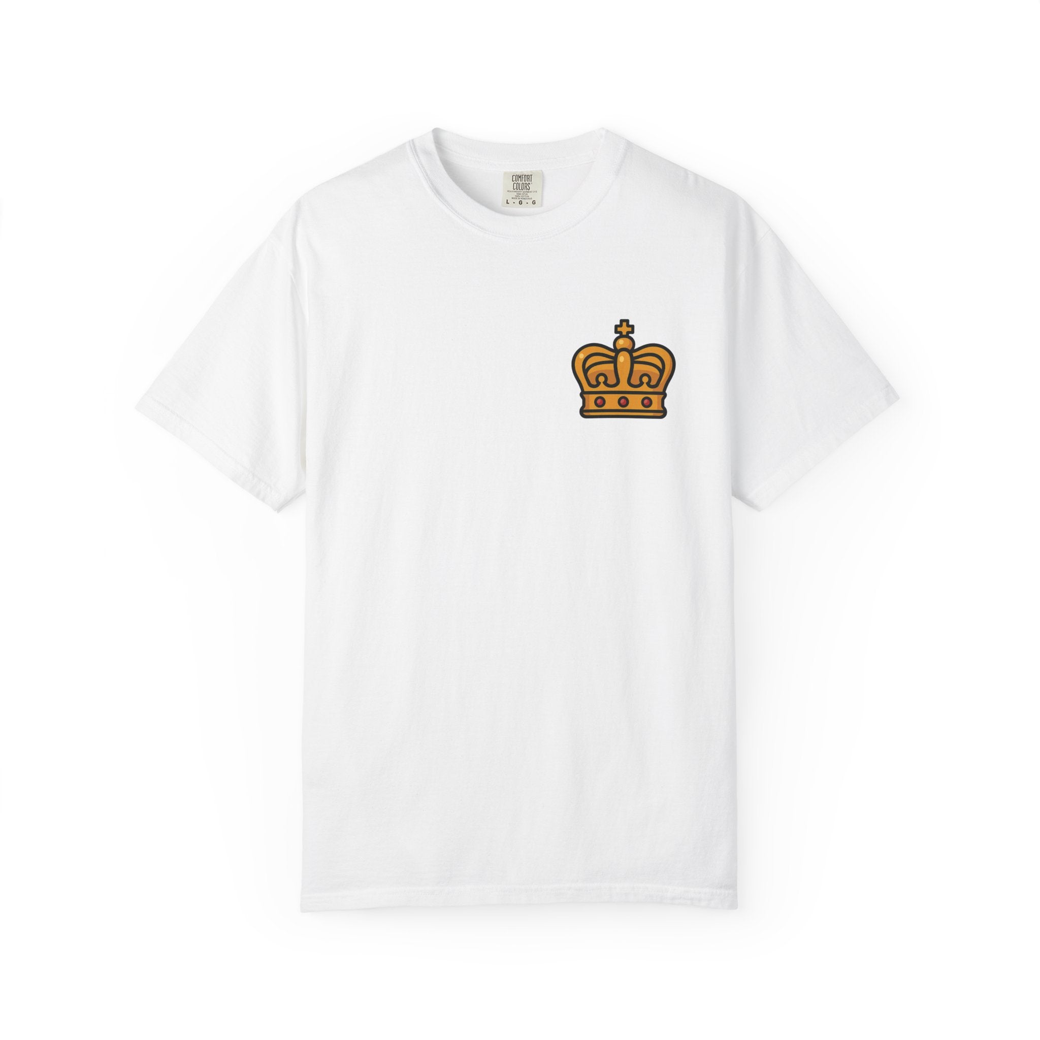 Regal Lion Head T-Shirt | Crown Emblem Chest
