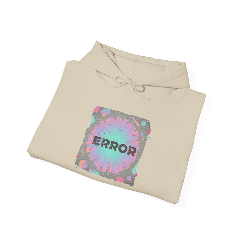 Glitch Error Square Hoodie | Analog Error, VHS Static Retro Tech