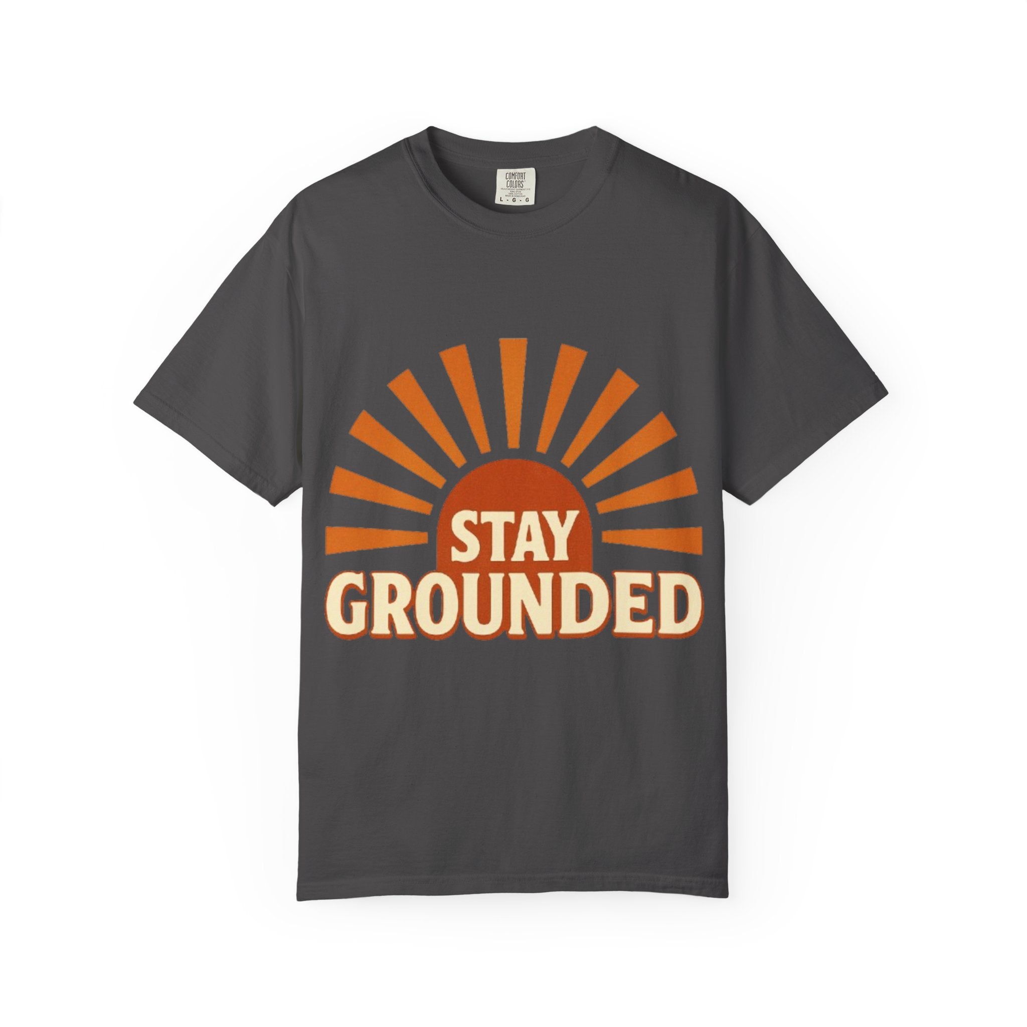 Stay Grounded sunburst T-shirt | retro sunrise graphic tee