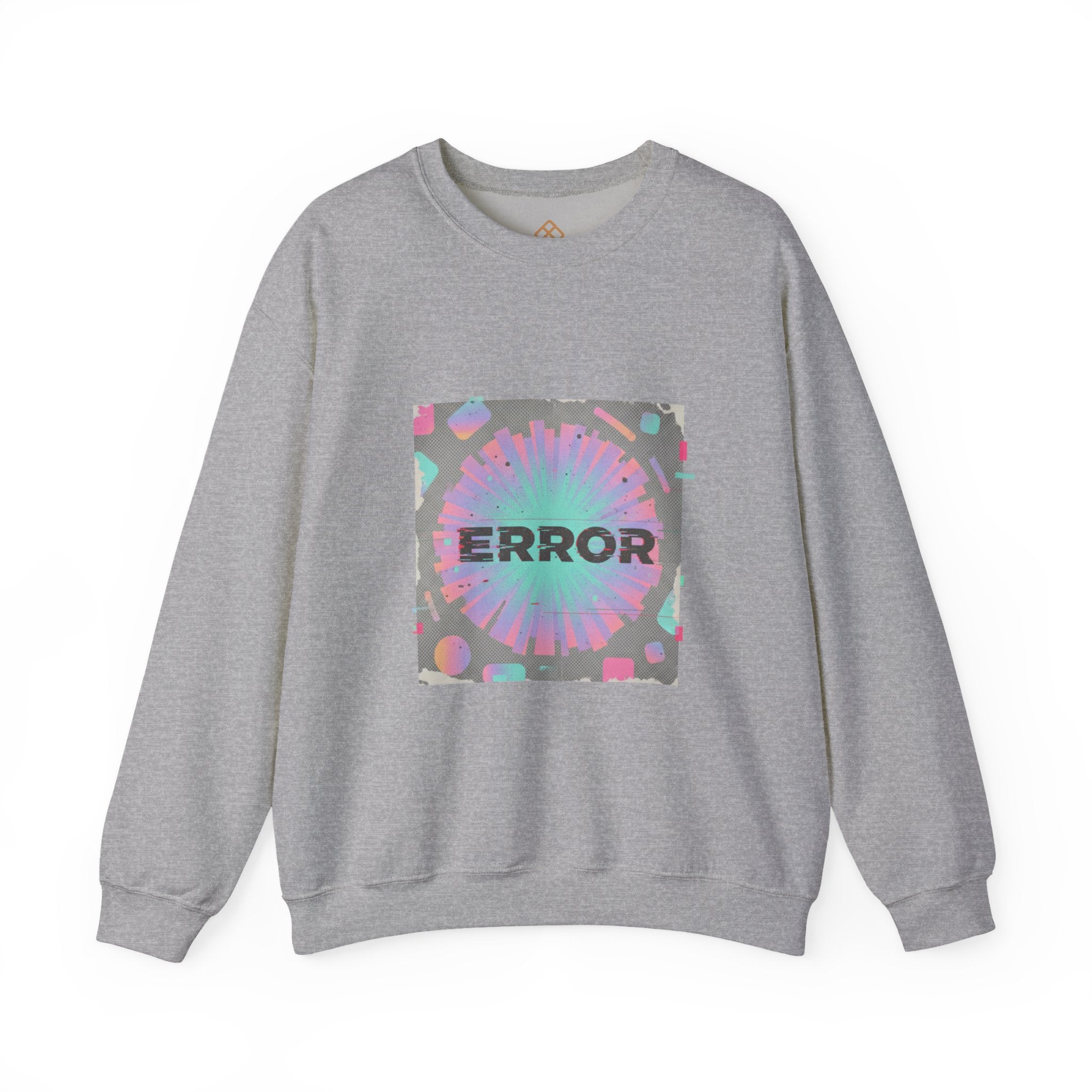 Glitch Error Graphic Crewneck Sweatshirt | retro tech, VHS static