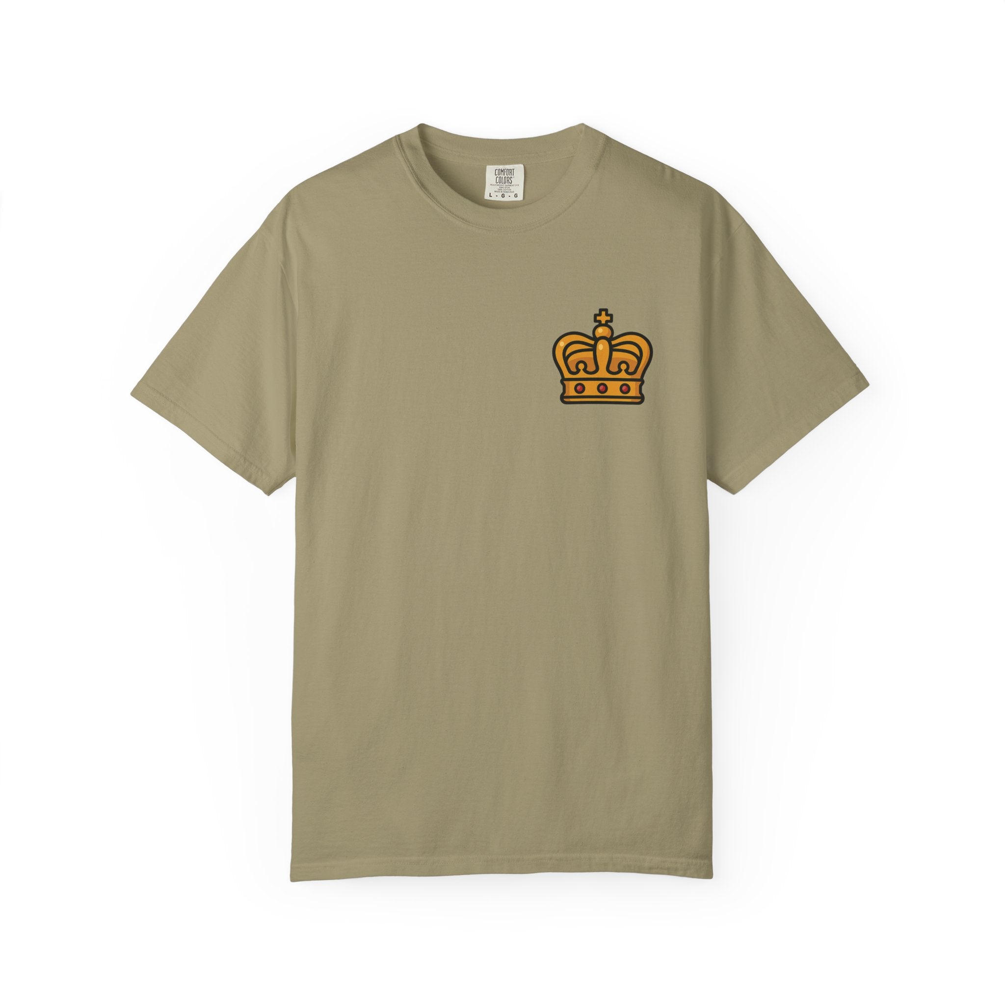 Regal Lion Head T-Shirt | Crown Emblem Chest
