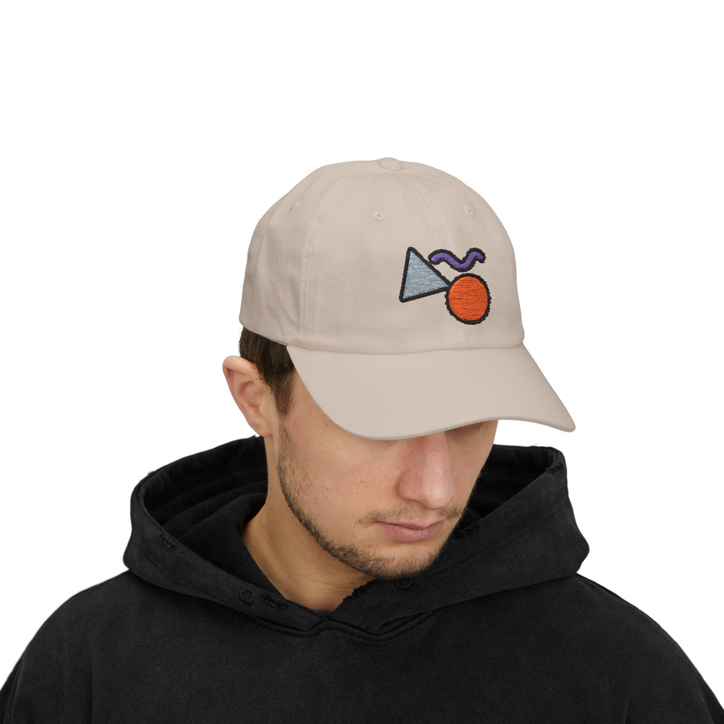 Abstract Geometric Shapes Cap | Embroidered Minimalist Cap