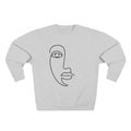 Minimal One-Line Face Crewneck Sweatshirt | Abstract Line Art