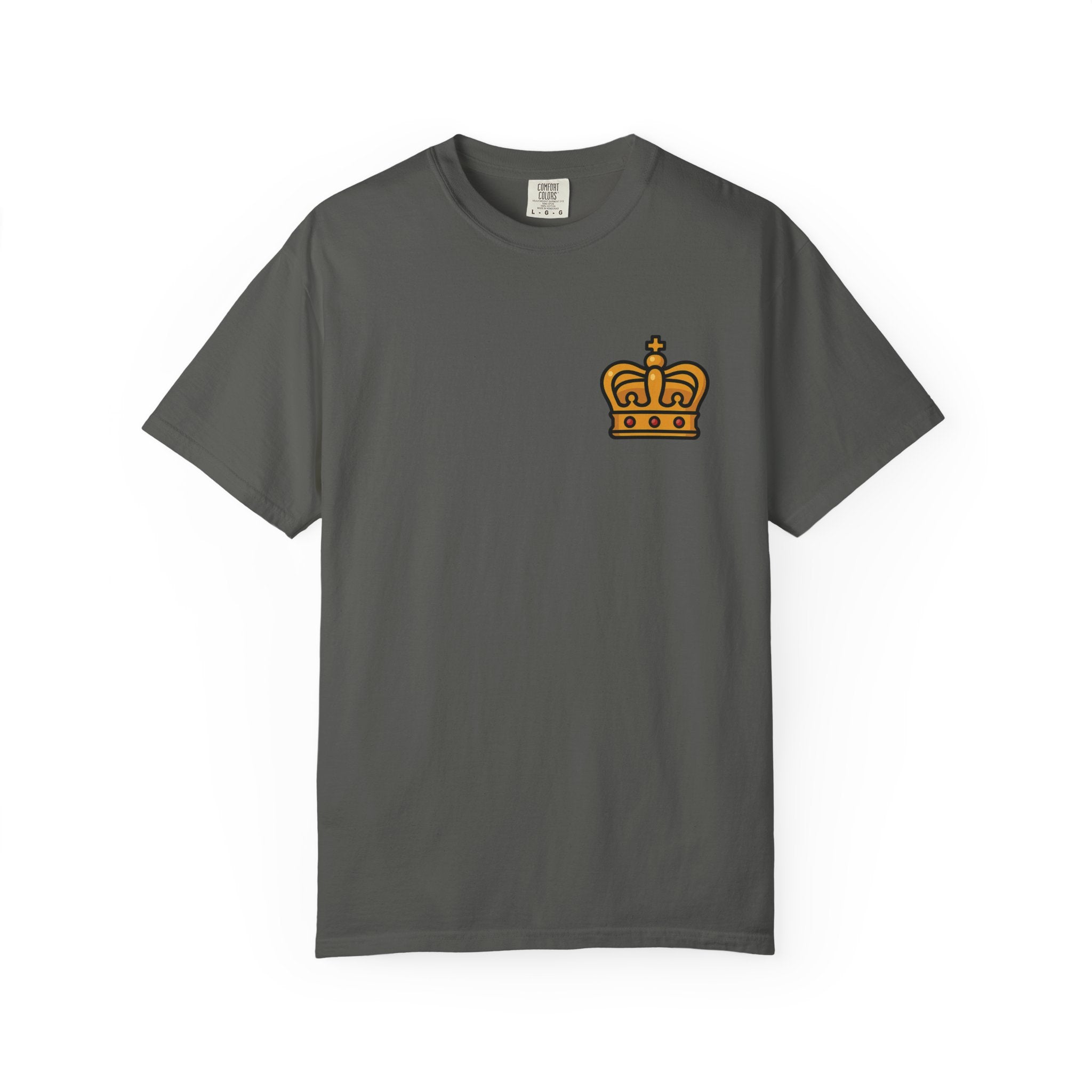 Regal Lion Head T-Shirt | Crown Emblem Chest