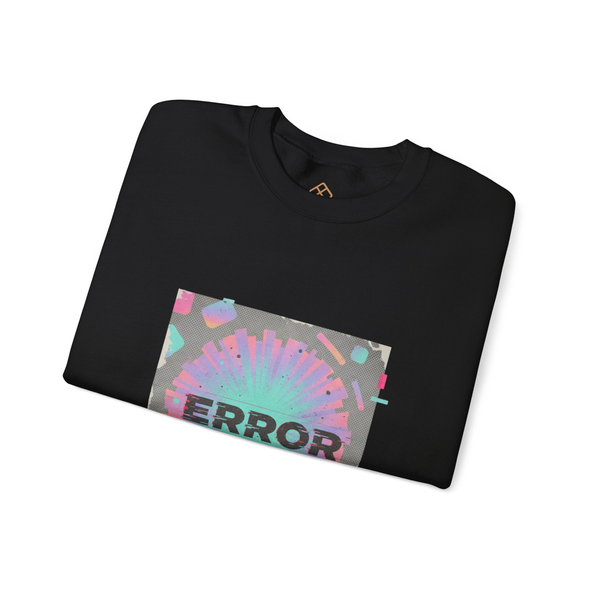 Glitch Error Graphic Crewneck Sweatshirt | retro tech, VHS static