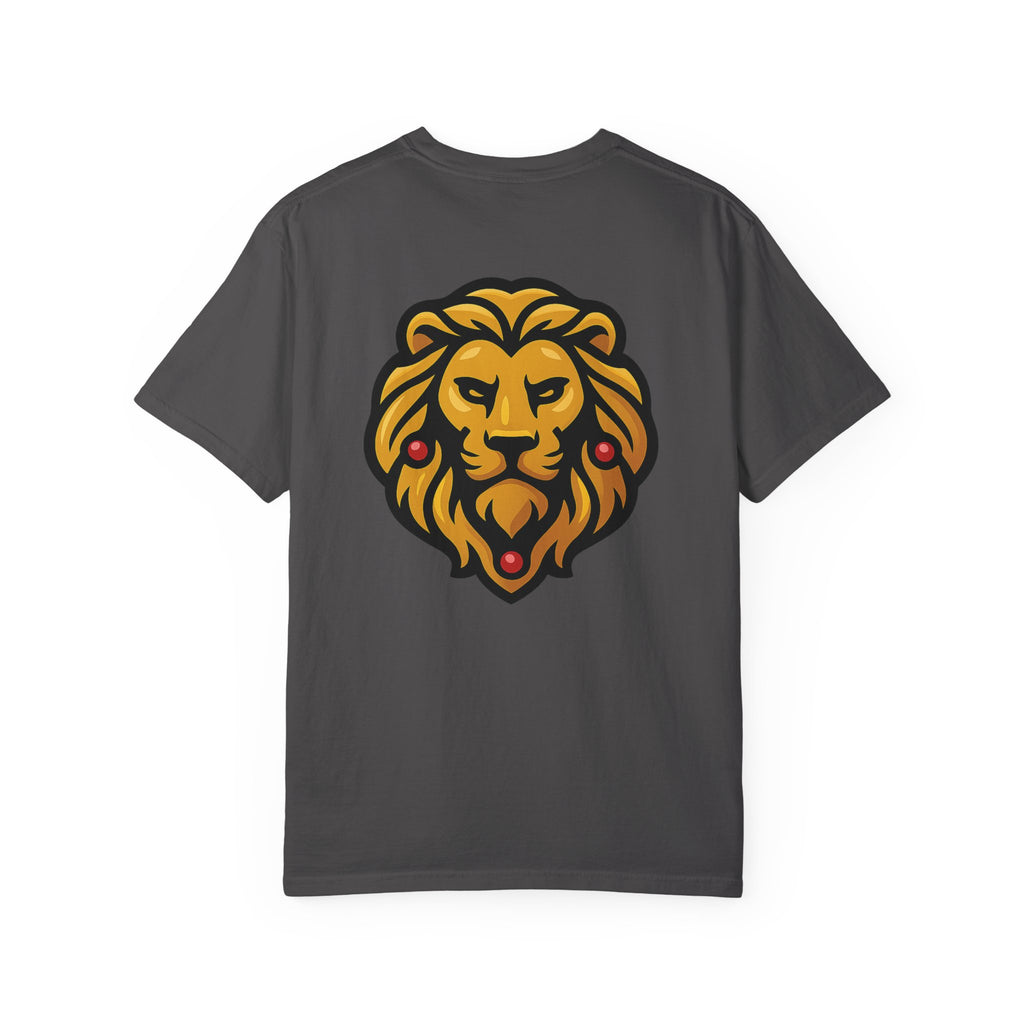 Regal Lion Head T-Shirt | Crown Emblem Chest