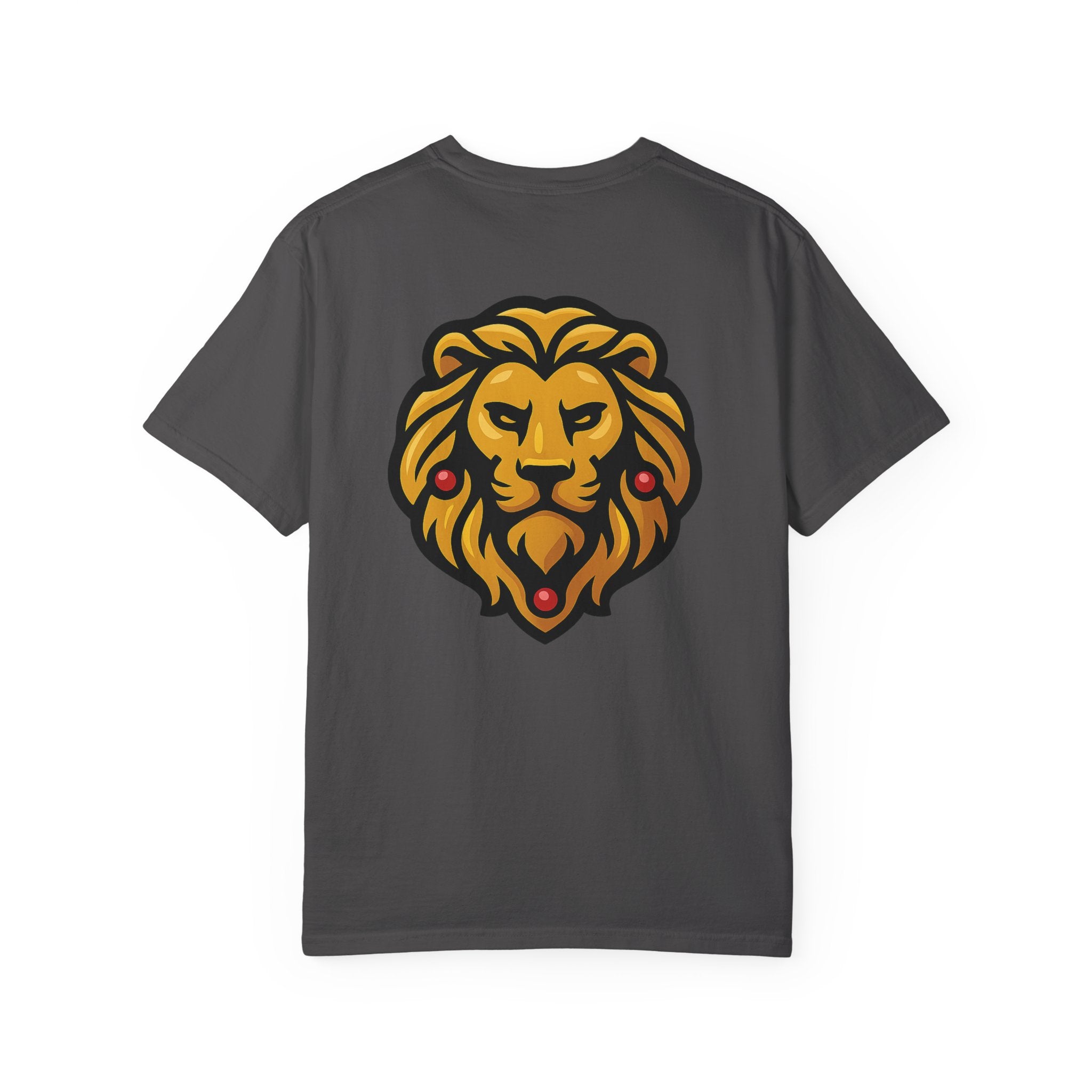 Regal Lion Head T-Shirt | Crown Emblem Chest