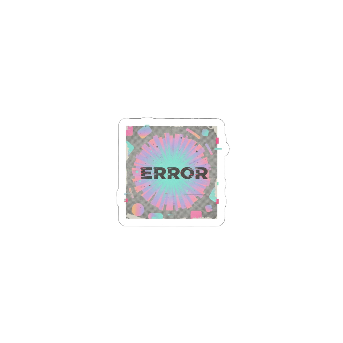 Error Glitch Sticker | retro-tech scanlines, VHS static nostalgia