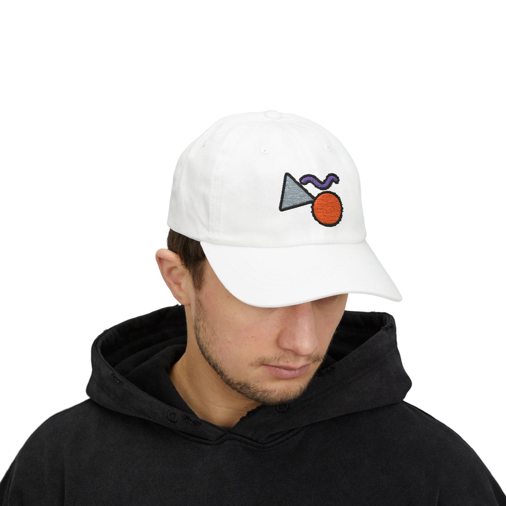 Abstract Geometric Shapes Cap | Embroidered Minimalist Cap