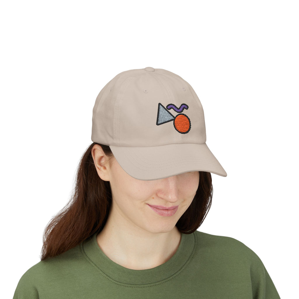 Abstract Geometric Shapes Cap | Embroidered Minimalist Cap