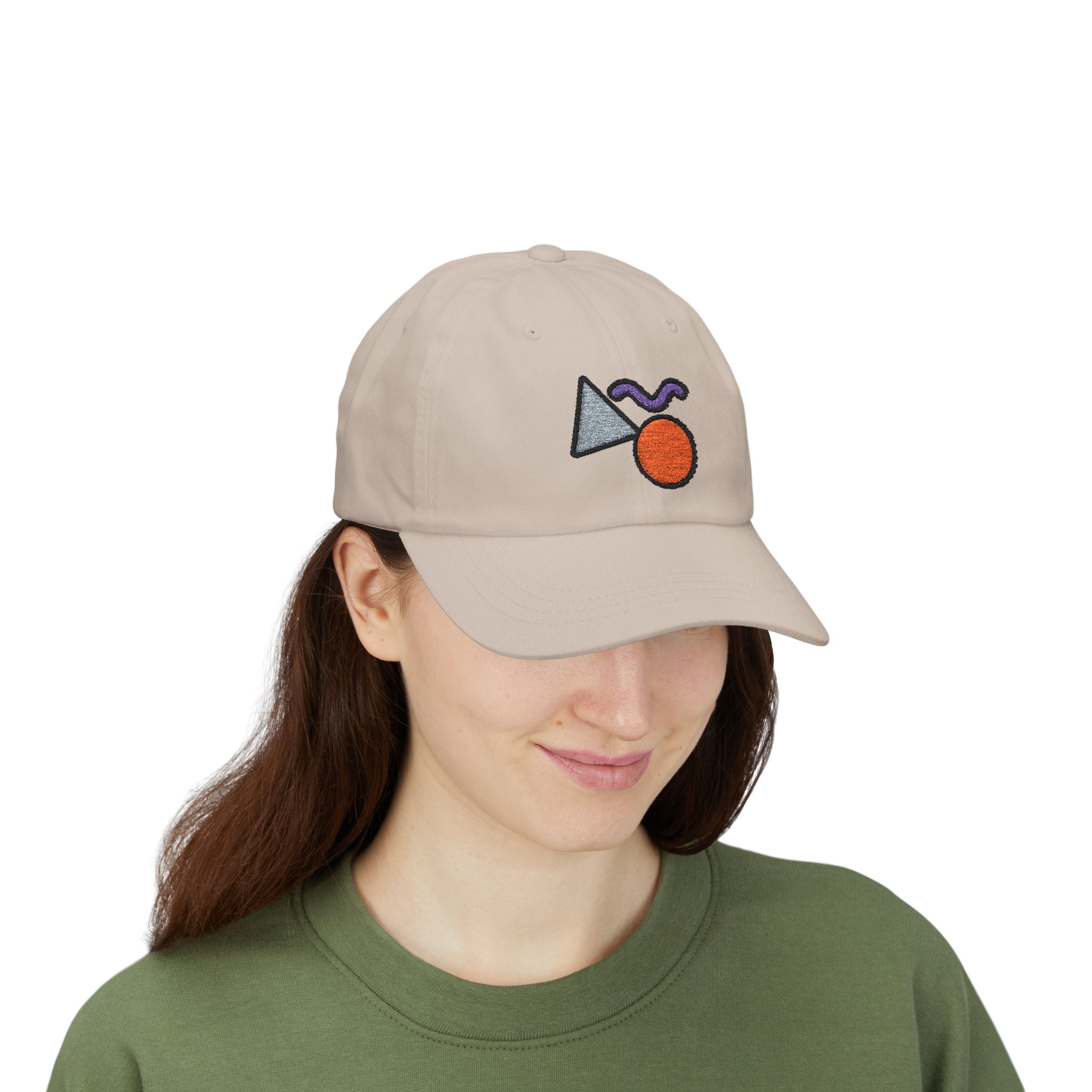 Abstract Geometric Shapes Cap | Embroidered Minimalist Cap
