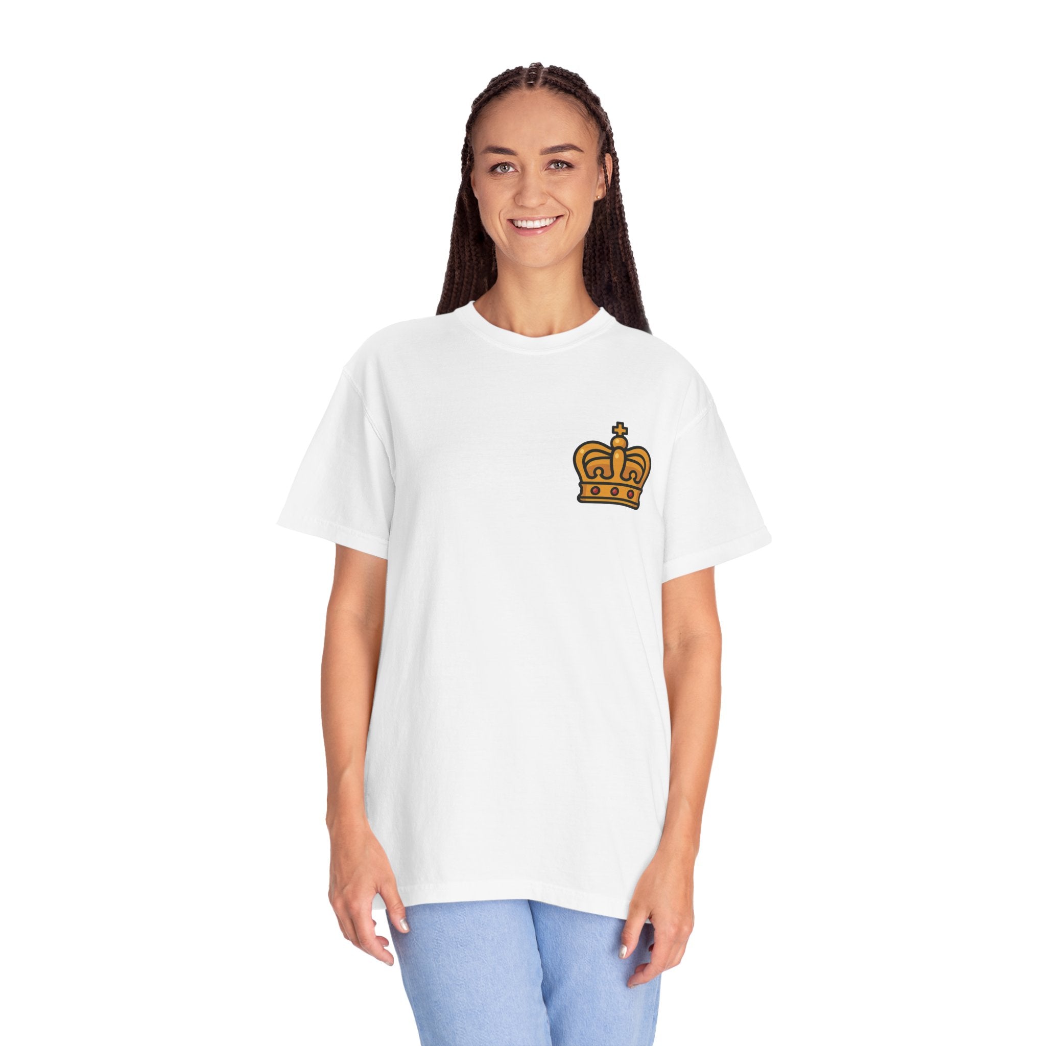 Regal Lion Head T-Shirt | Crown Emblem Chest