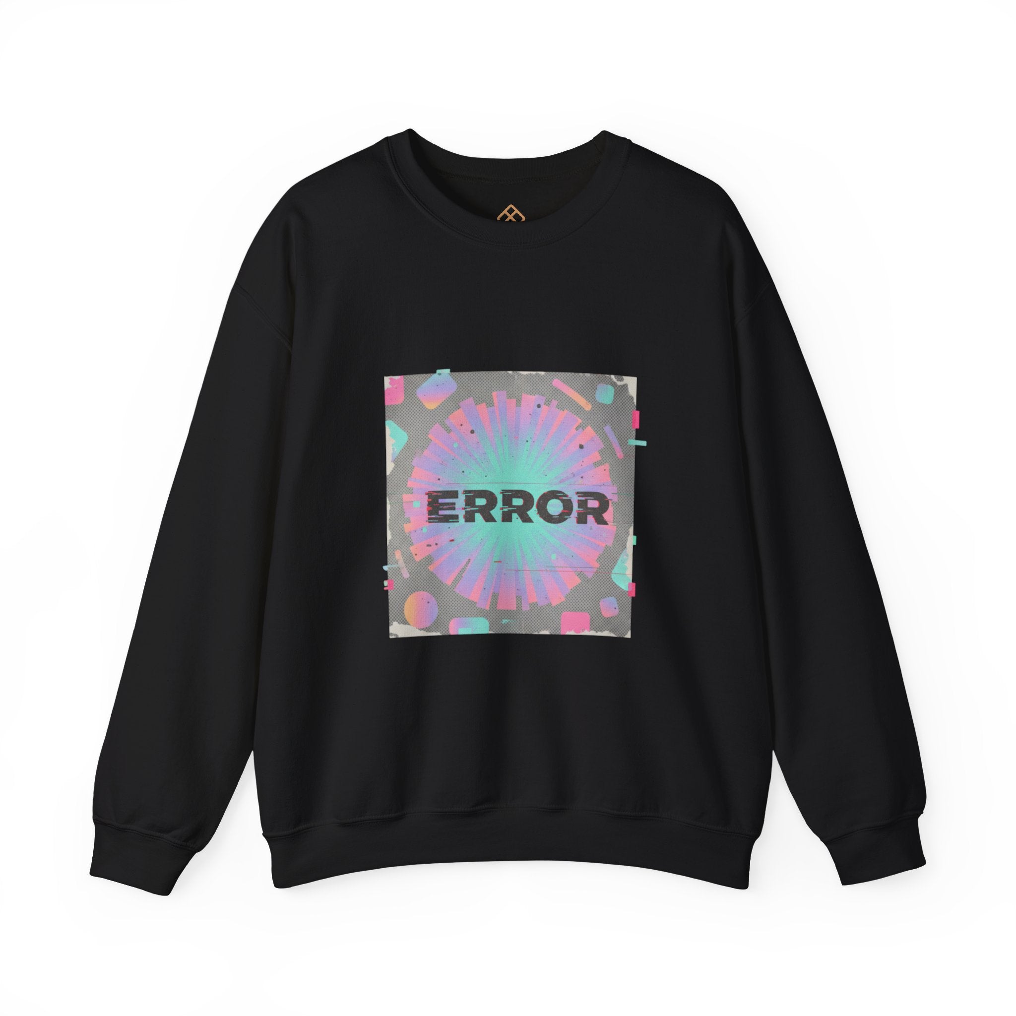 Glitch Error Graphic Crewneck Sweatshirt | retro tech, VHS static