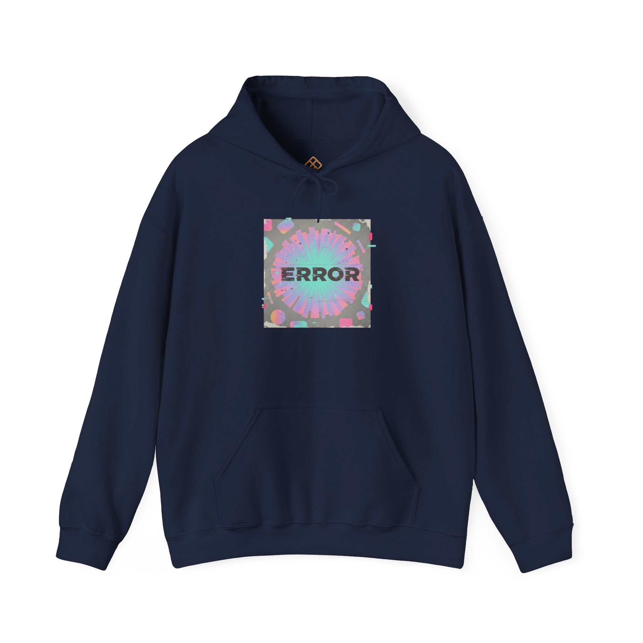 Glitch Error Square Hoodie | Analog Error, VHS Static Retro Tech