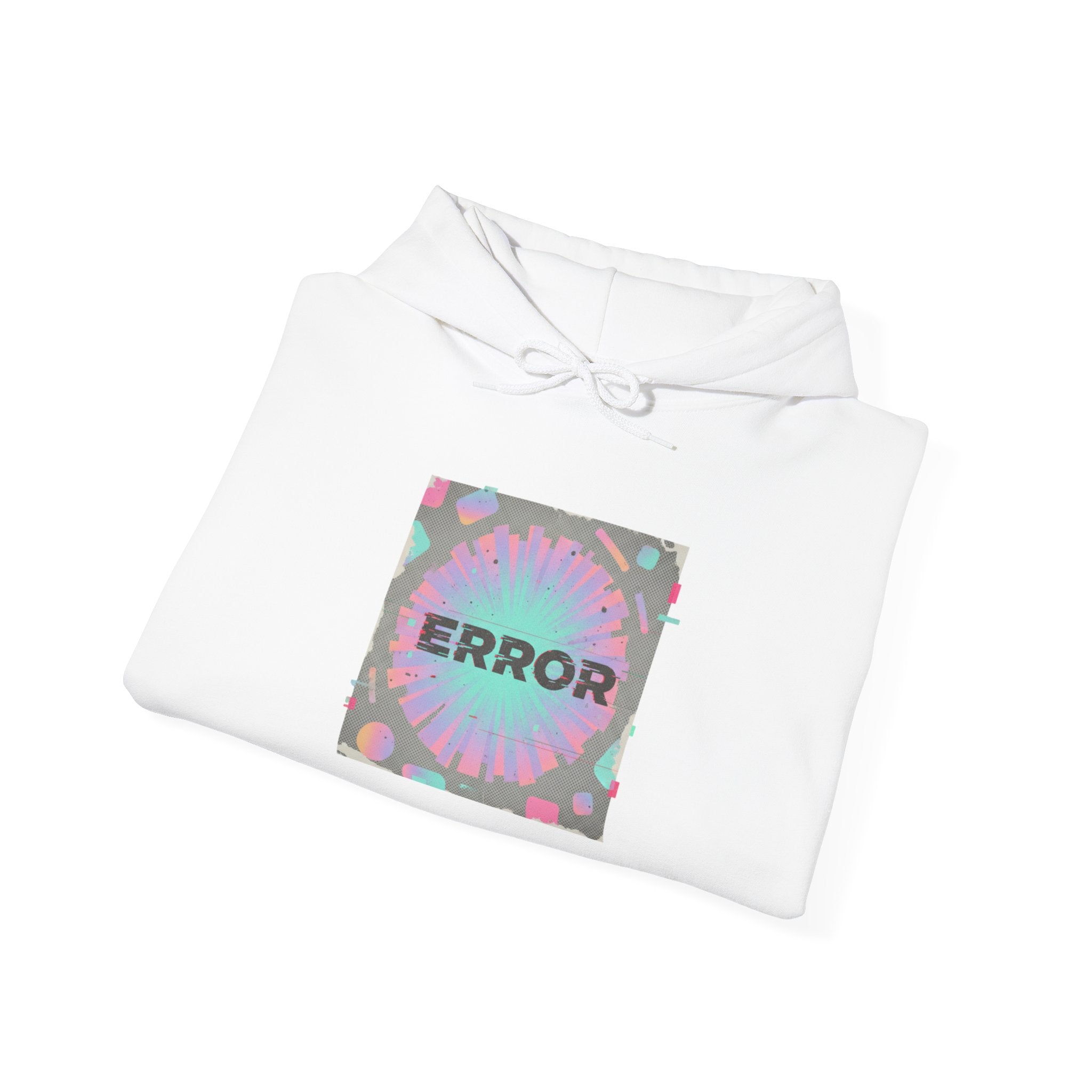 Glitch Error Square Hoodie | Analog Error, VHS Static Retro Tech
