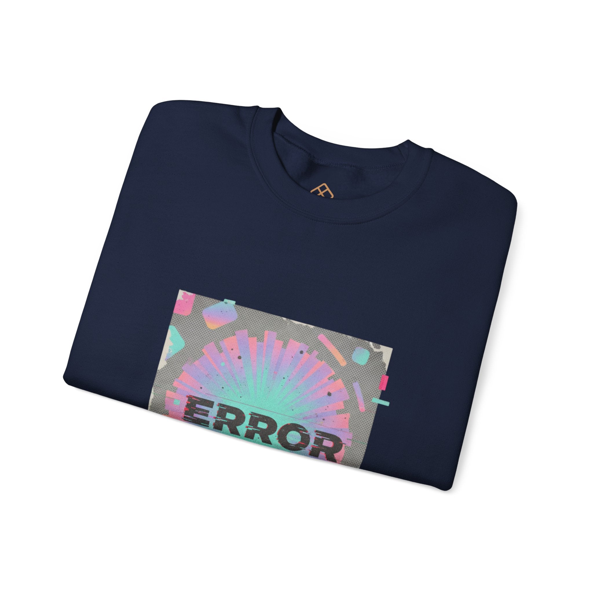 Glitch Error Graphic Crewneck Sweatshirt | retro tech, VHS static