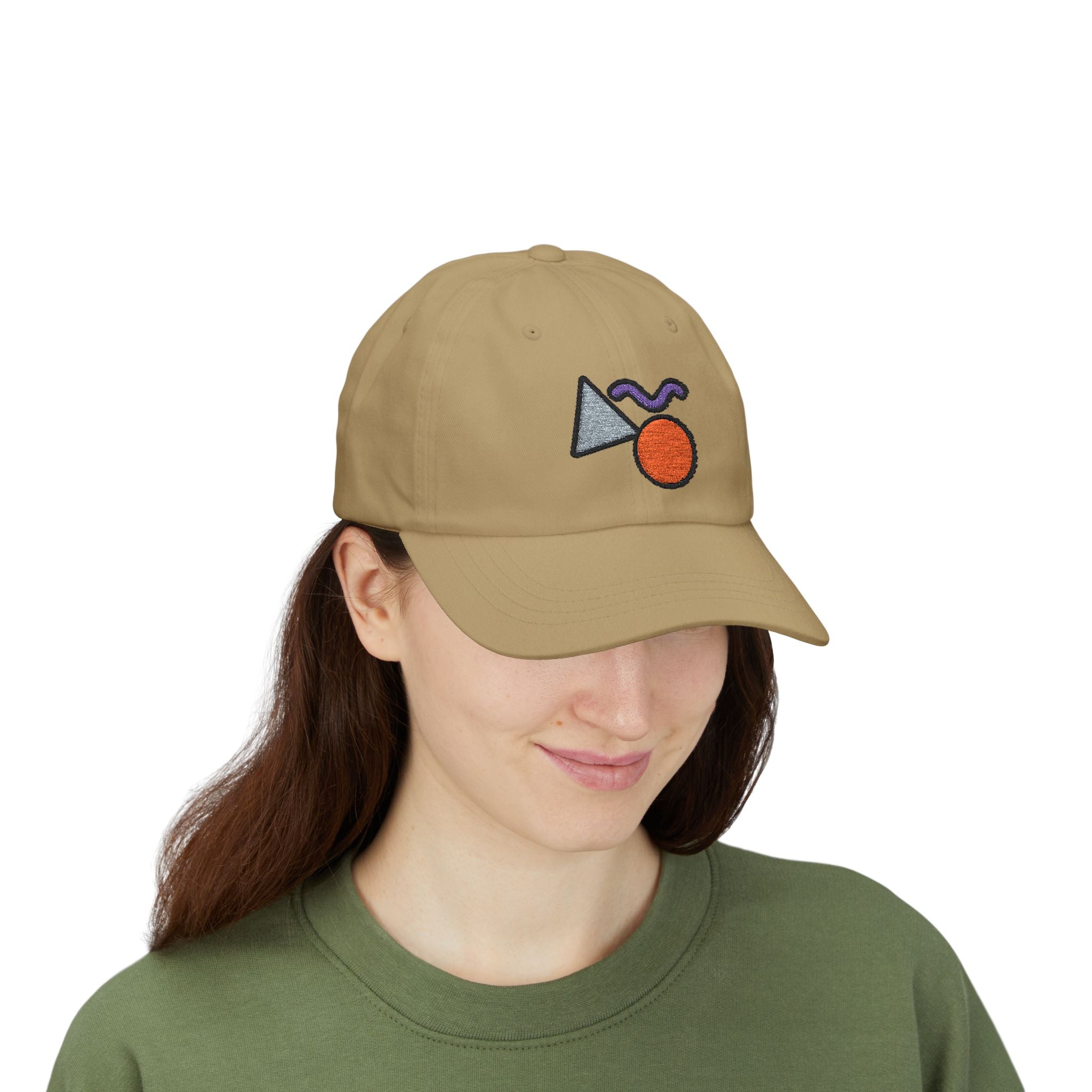 Abstract Geometric Shapes Cap | Embroidered Minimalist Cap