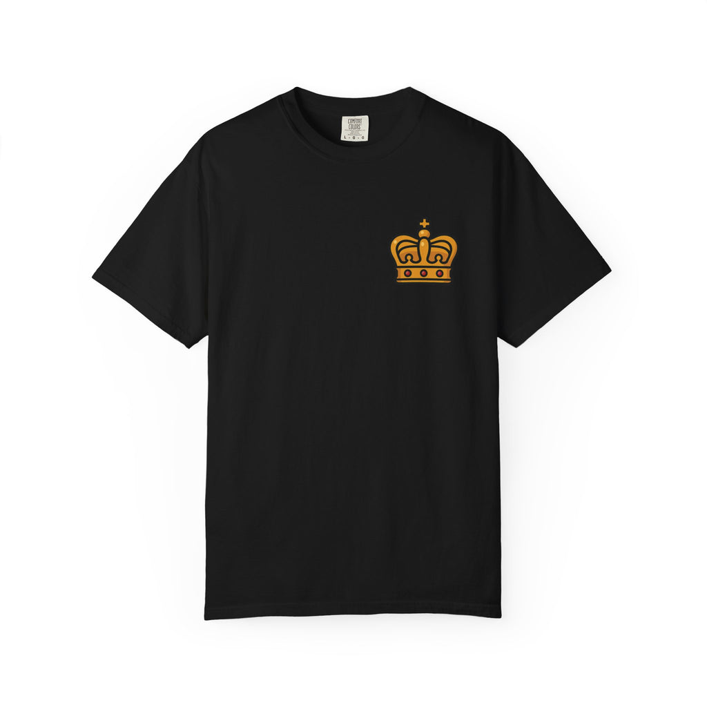 Regal Lion Head T-Shirt | Crown Emblem Chest