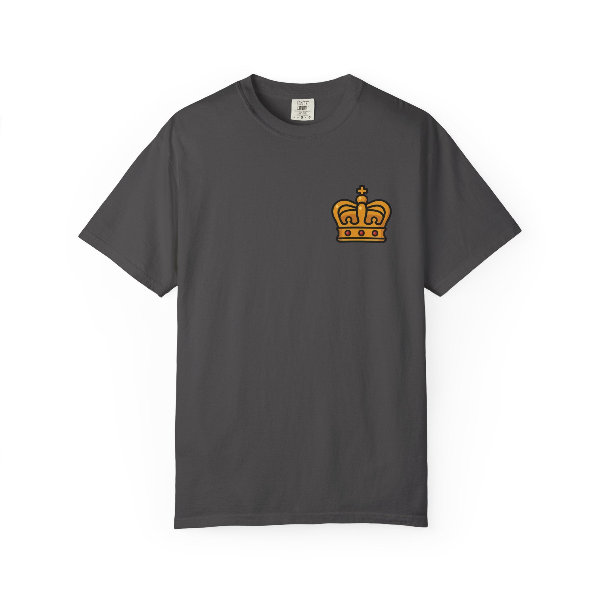 Regal Lion Head T-Shirt | Crown Emblem Chest