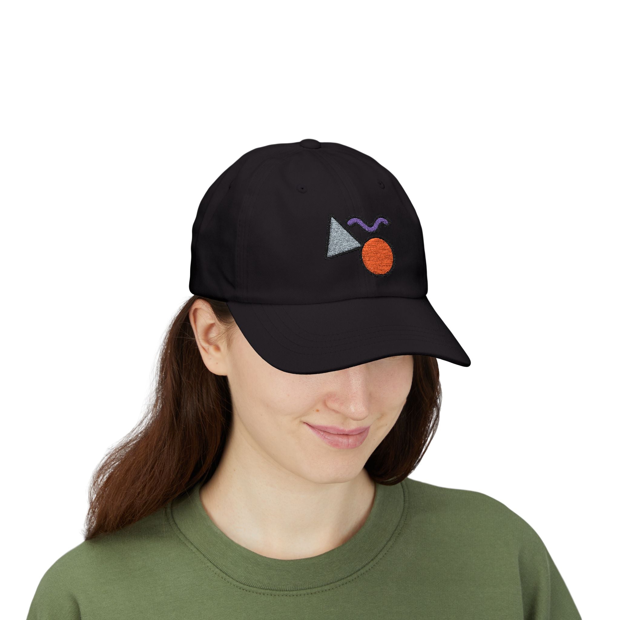 Abstract Geometric Shapes Cap | Embroidered Minimalist Cap
