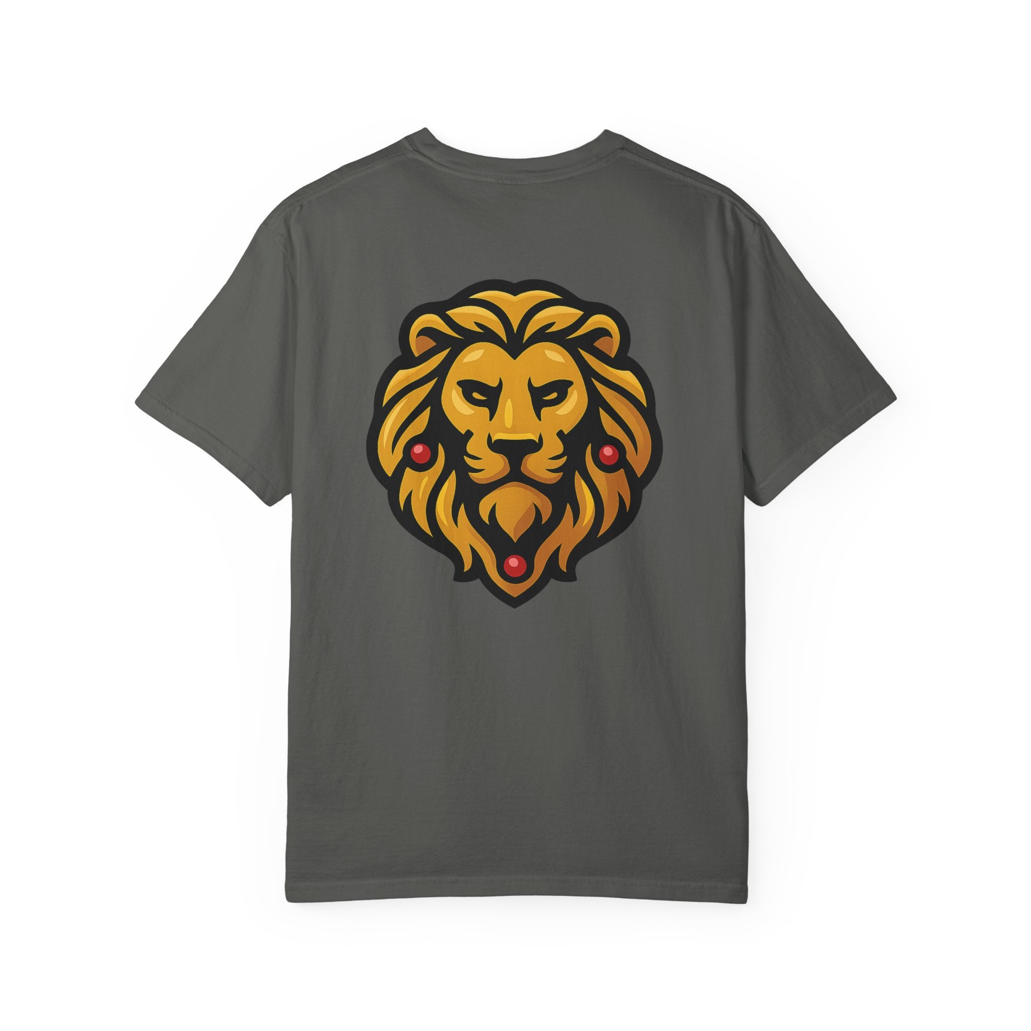 Regal Lion Head T-Shirt | Crown Emblem Chest