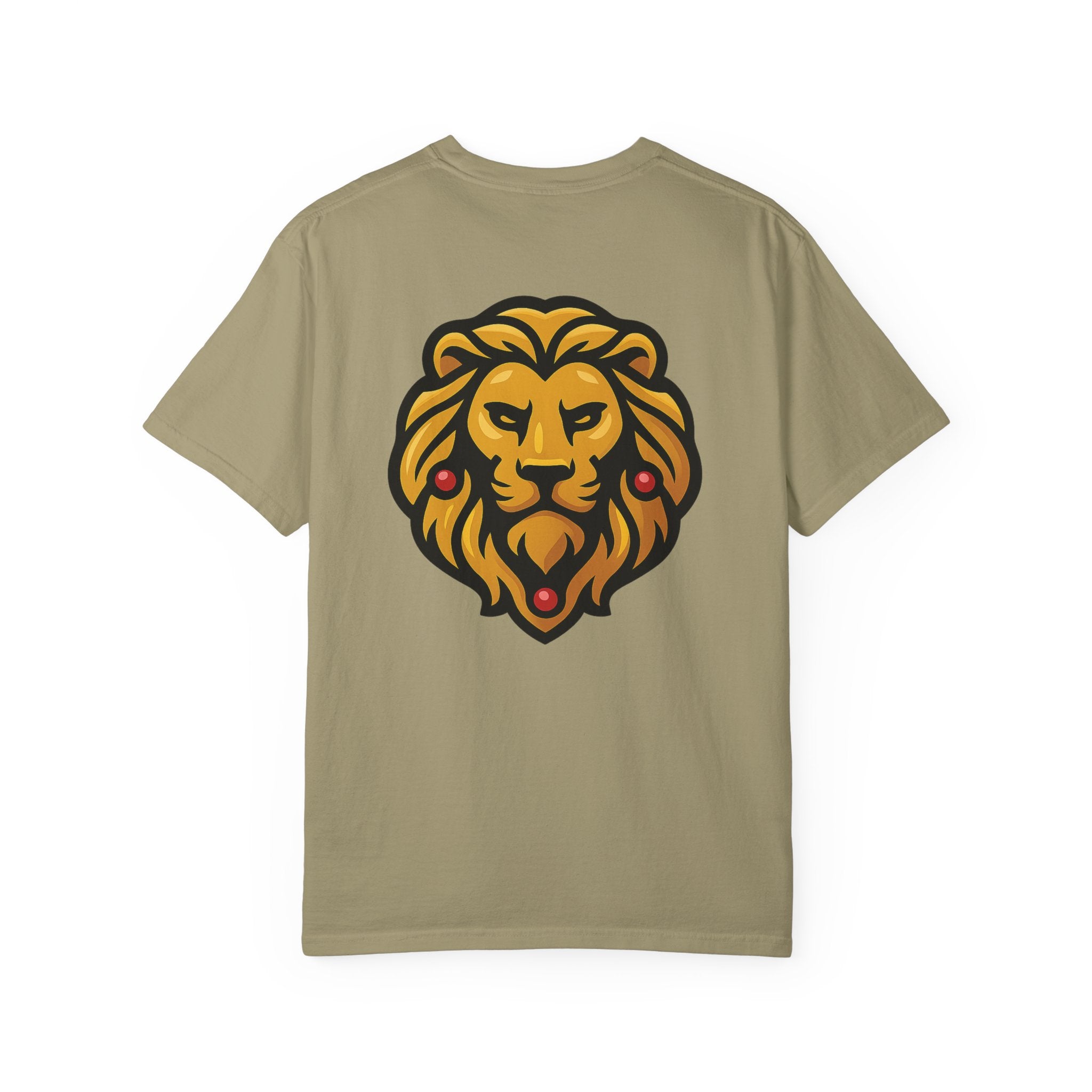 Regal Lion Head T-Shirt | Crown Emblem Chest