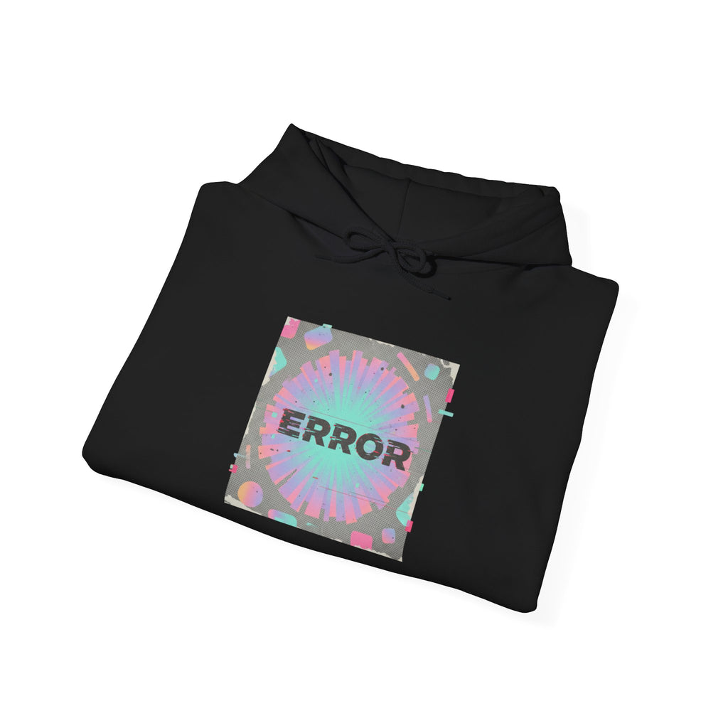 Glitch Error Square Hoodie | Analog Error, VHS Static Retro Tech