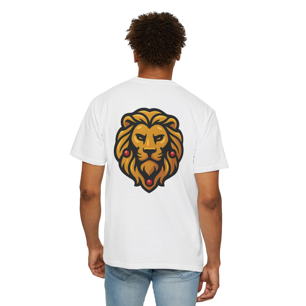 Regal Lion Head T-Shirt | Crown Emblem Chest