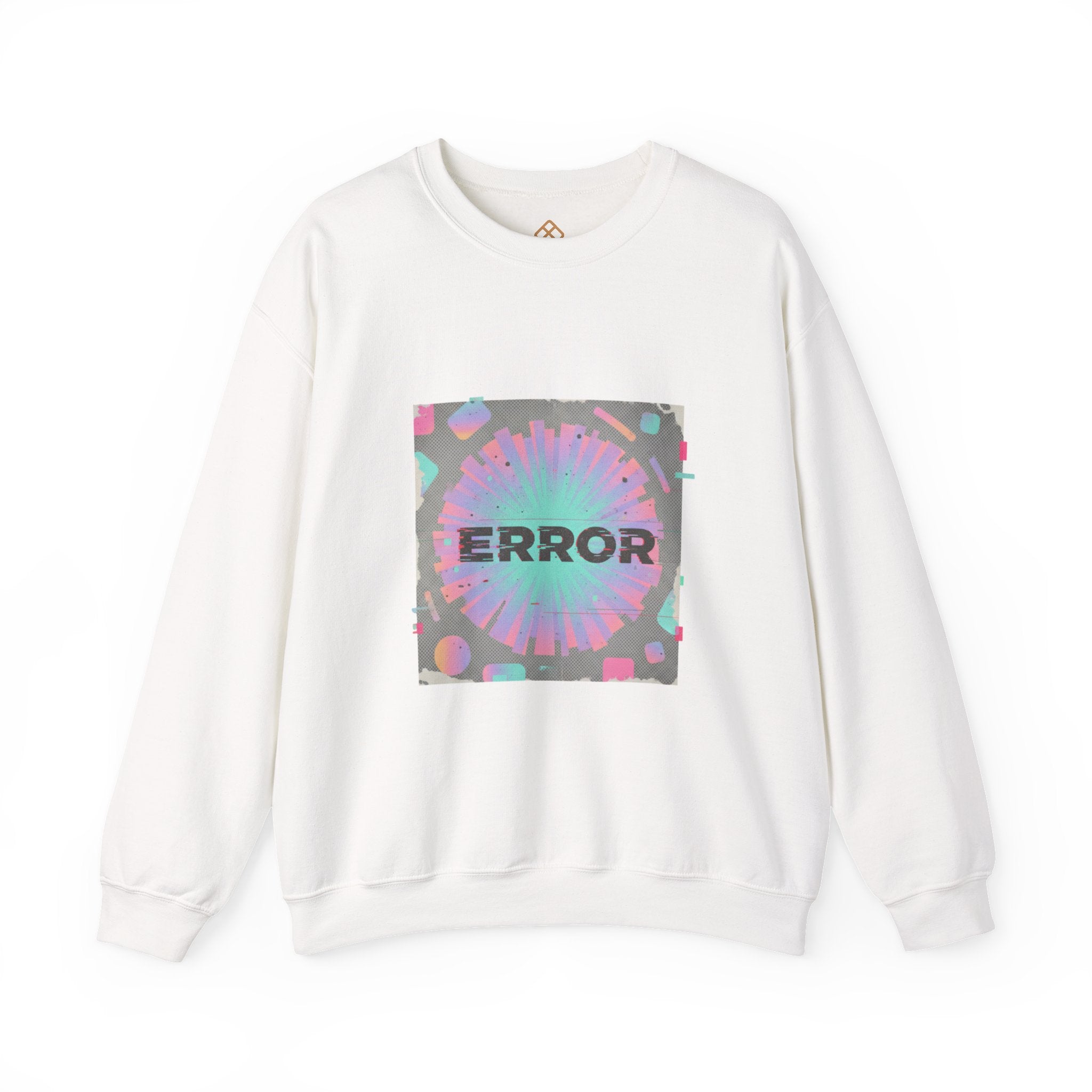 Glitch Error Graphic Crewneck Sweatshirt | retro tech, VHS static