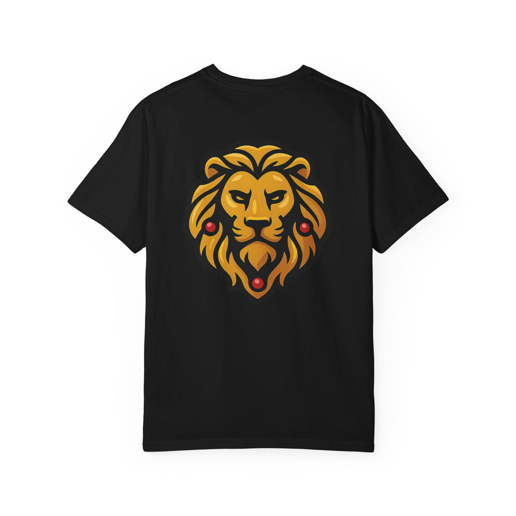 Regal Lion Head T-Shirt | Crown Emblem Chest