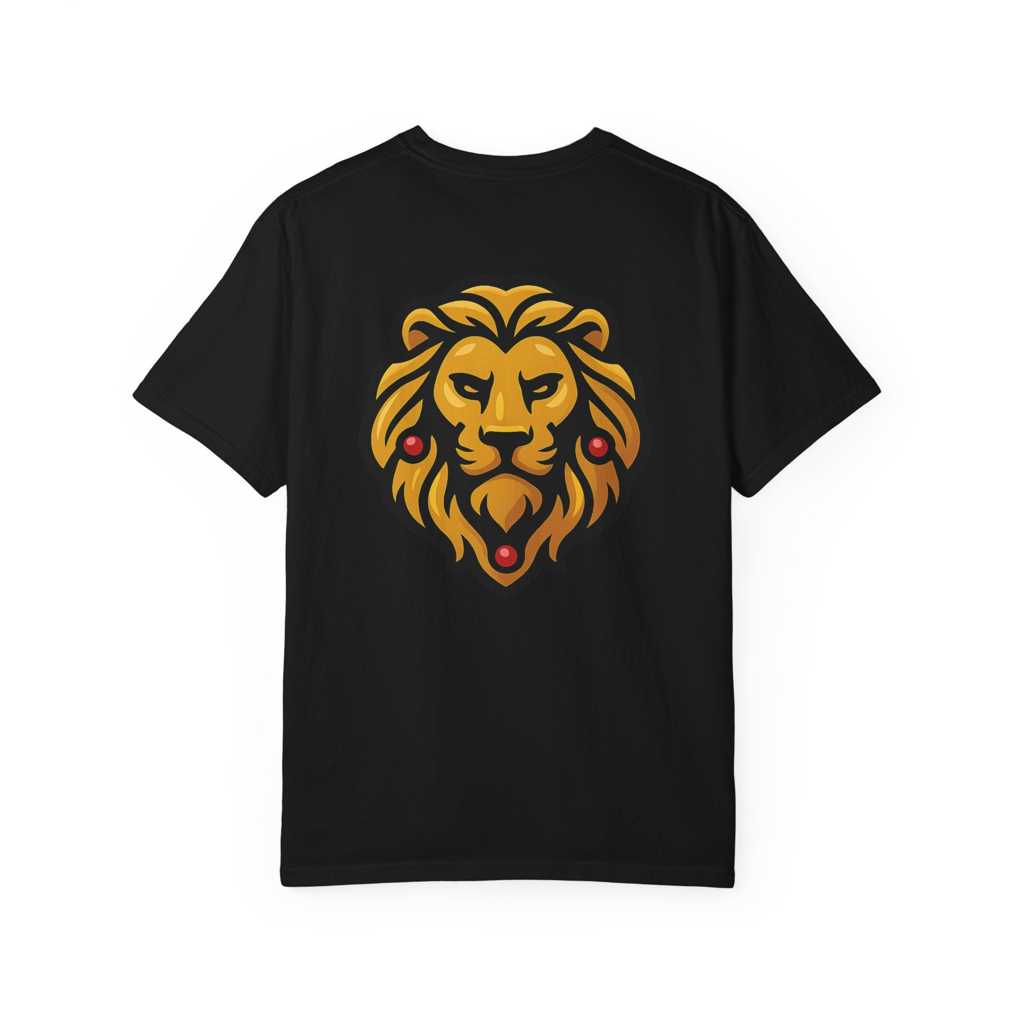 Regal Lion Head T-Shirt | Crown Emblem Chest