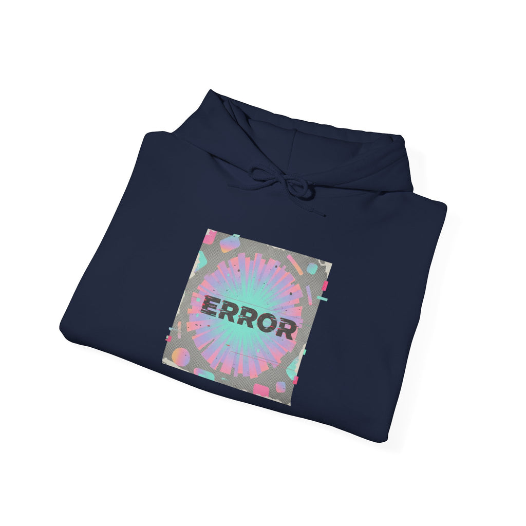 Glitch Error Square Hoodie | Analog Error, VHS Static Retro Tech