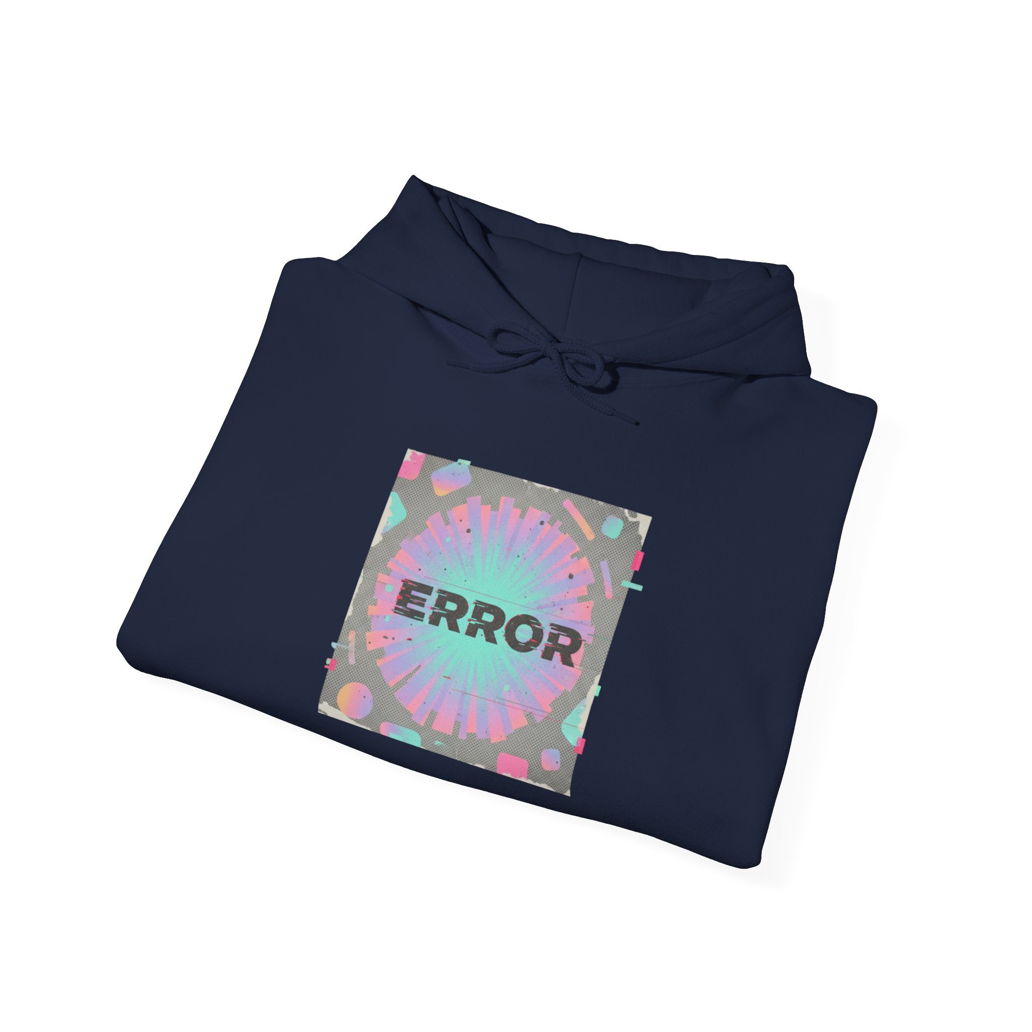 Glitch Error Square Hoodie | Analog Error, VHS Static Retro Tech