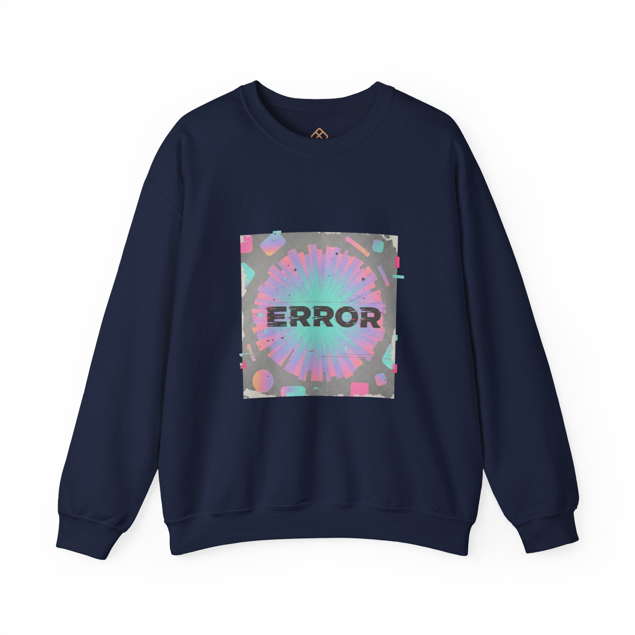 Glitch Error Graphic Crewneck Sweatshirt | retro tech, VHS static
