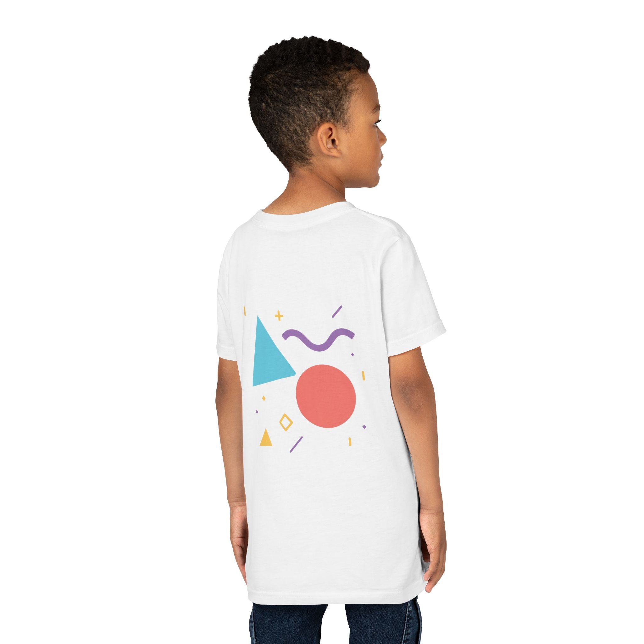 Retro Shapes Kids Tee – Fun Minimalist Graphic T-Shirt for Boys & Girls