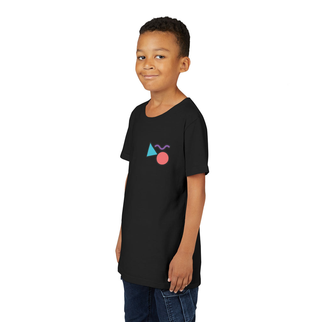 Retro Shapes Kids Tee – Fun Minimalist Graphic T-Shirt for Boys & Girls