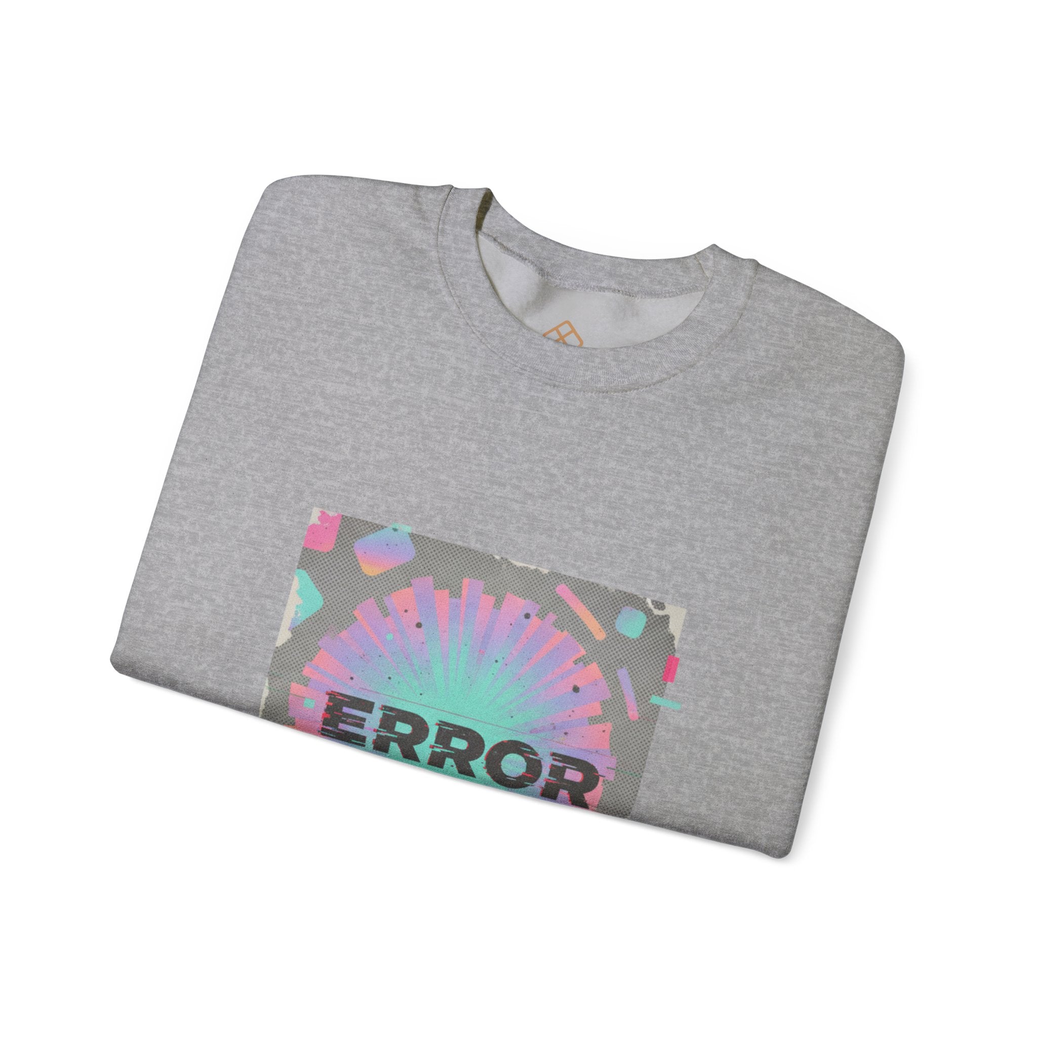 Glitch Error Graphic Crewneck Sweatshirt | retro tech, VHS static